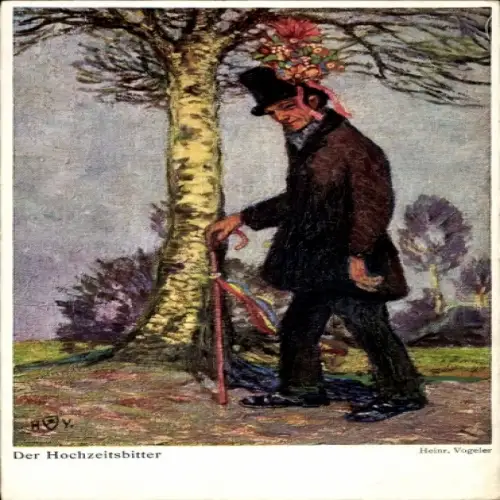 Künstler Ak Vogeler, Heinrich, Der Hochzeitsbitter