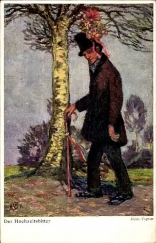 Künstler Ak Vogeler, Heinrich, Der Hochzeitsbitter