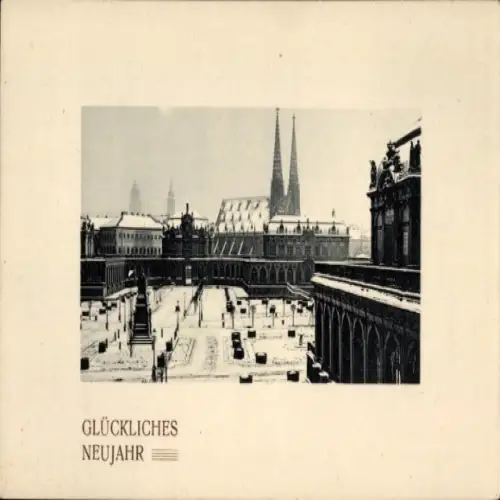 Ak Dresden Altstadt, Zwinger, Glückliches Neujahr