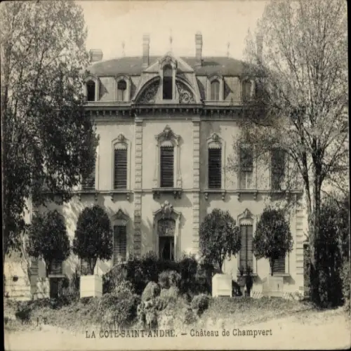 Ak La Côte Saint André Isère, Château de Champvert