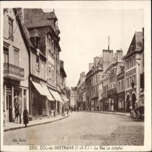 CPA Dol de Bretagne Ille et Vilaine, La Rue Le Jamptel