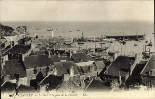 Ak Cancale Ille et Vilaine, Hafenansicht, Le Port, Jetée de la Fenêtre, Boote