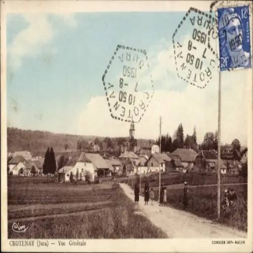CPA Crotenay Jura, vue générale