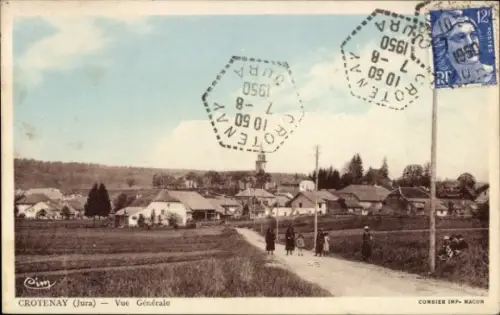 CPA Crotenay Jura, vue générale