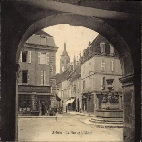 Ak Arbois Jura,  Place de la Liberté