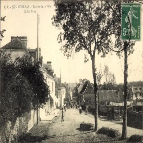 CPA Morlaàs Pyrénées Atlantiques, Entrée de la Ville