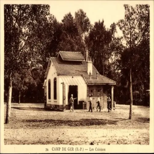 CPA Ger Pyrénées-Atlantiques, Camp, Les Cuisines