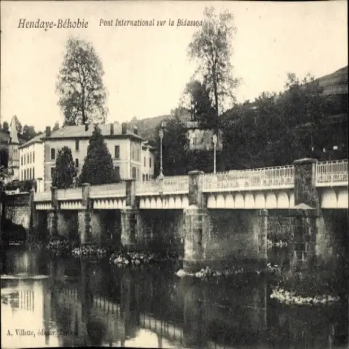 CPA Béhobie Hendaye Pyrénées-Atlantiques, Pont International sur la Bidassoa