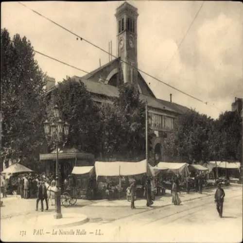 CPA Pau Pyrénées-Atlantiques, La Nouvelle Halle