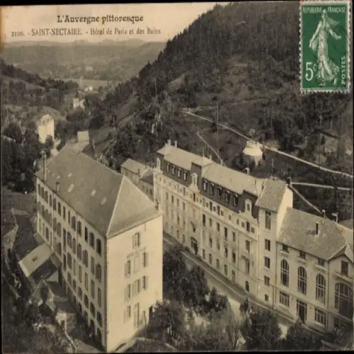 CPA Saint Nectaire le Bas Haut Puy de Dôme, Hôtel de Paris et des Bains