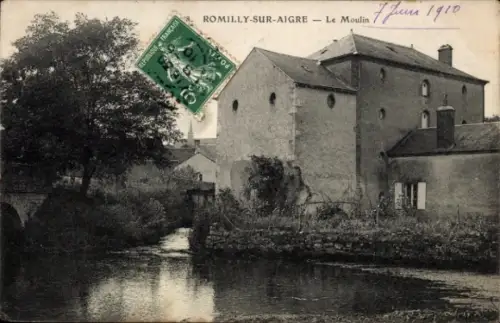 Ak Romilly sur Aigre Eure et Loir, Moulin