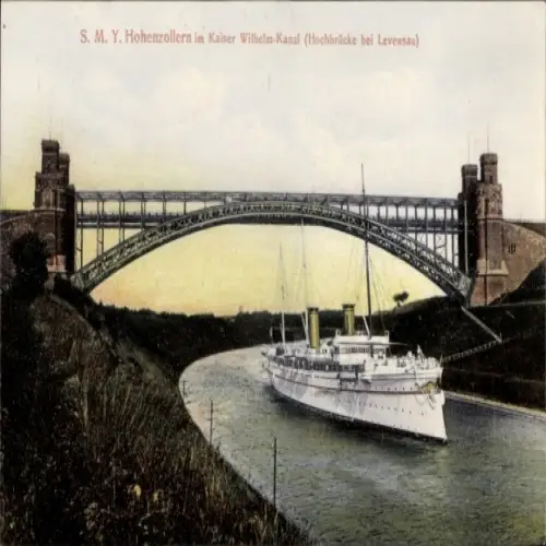 Ak Levensau Neuwittenbek in Schleswig-Holstein, SMY Hohenzollern, Kaiser-Wilhelm-Kanal