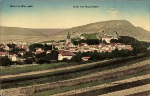 Ak Sondershausen im Kyffhäuserkreis Thüringen, Stadtansicht, Frauenberg,  Architektur, ländliche 