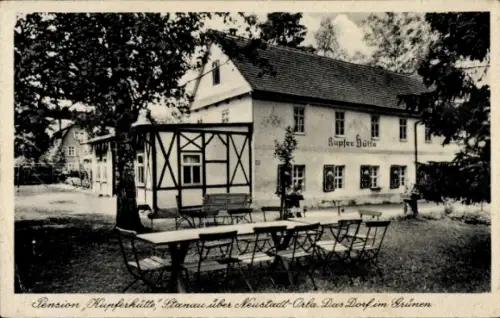 Ak Stanau Neustadt an der Orla Thüringen, Pension Kupferhütte, idyllische Sommerfrische, grünes D