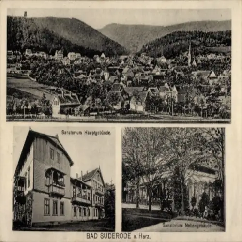 Ak Bad Suderode Quedlinburg im Harz, Gesamtansicht, Sanatorium