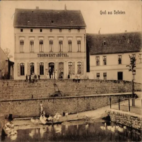 Ak Belleben Könnern im Salzlandkreis, Thorwest's Hotel