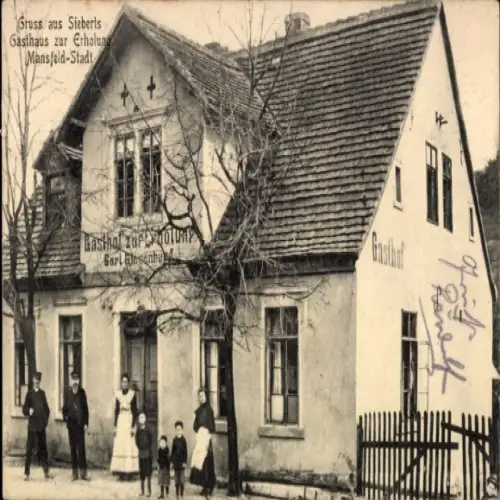 Ak Mansfeld im Harzvorland, Gasthaus zur Erholung
