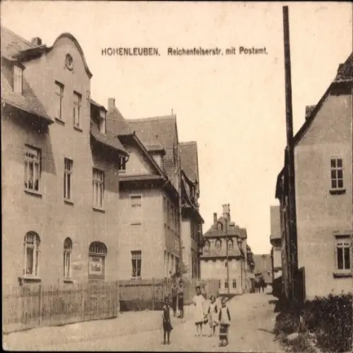 Ak Hohenleuben in Thüringen,  Reichenfelserstrasse, Postamt