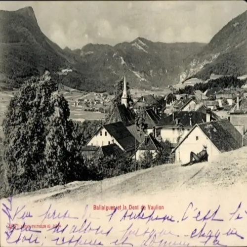 Ak Ballaigues Kanton Waadt, Panorama, Dent de Vaullon