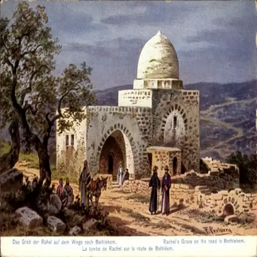 Ak Bethlehem Palästina, Grab der Rahel,  Stätte, Landschaftsmotiv
