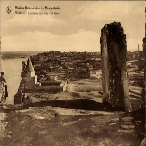Ak Mossul Irak, Panorama de la ville et du fleuve, Mission Dominicaine de Mésopotamie
