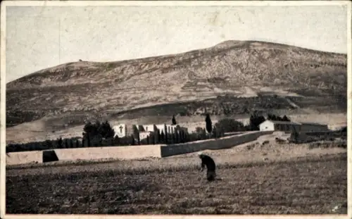 Ak Jakobsbrunnen Jordanien, Kloster mit Berg Garizim
