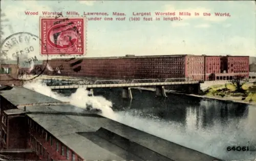 PC Lawrence Massachusetts USA, Wood Worsted Mill