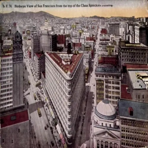 Ak San Francisco Kalifornien USA, Vogelperspektive auf  Claus Spreckles Building, Stadtansicht