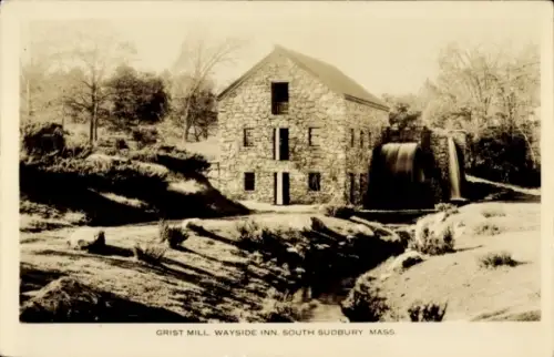 PC Massachusetts USA, Grist Mill. Wayside Inn South Sudbury, Wassermühle