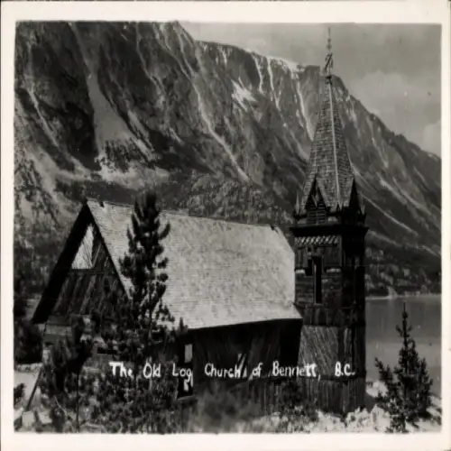 PC Bennett British Columbia Canada, old log church