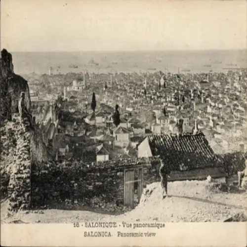 Ak Saloniki Thessaloniki Griechenland, Vue panoramique