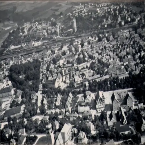 Foto Aalen im Ostalbkreis Württemberg, Fliegeraufnahme