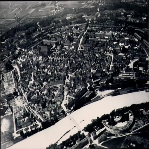 Foto Ingolstadt an der Donau Oberbayern, Fliegeraufnahme