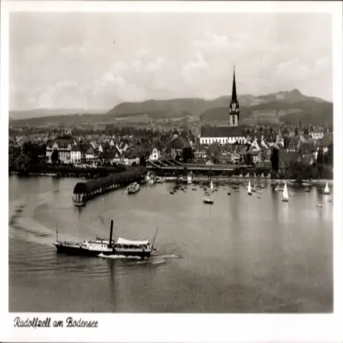Ak Radolfzell am Bodensee, Fliegeraufnahme