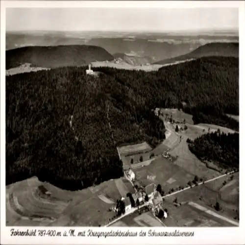 Ak Fohrenbühl Lauterbach im Schwarzwald, Fliegeraufnahme, Kriegergedächtnishaus