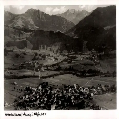 Ak Wertach im Allgäu, Schönes Bergpanorama, Höhenluftkurort Wertach, Allgäu