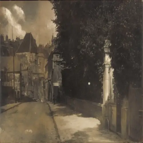 Ak Chermizy Aisne, Straße, Häuser, Bäume,  Stimmung