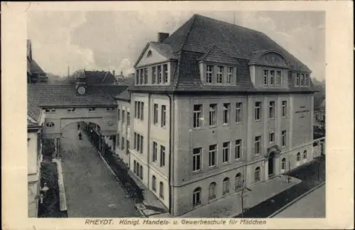 Ak Rheydt Mönchengladbach am Niederrhein, Schulgebäude, Königliche Handels- und Gewerbeschule für