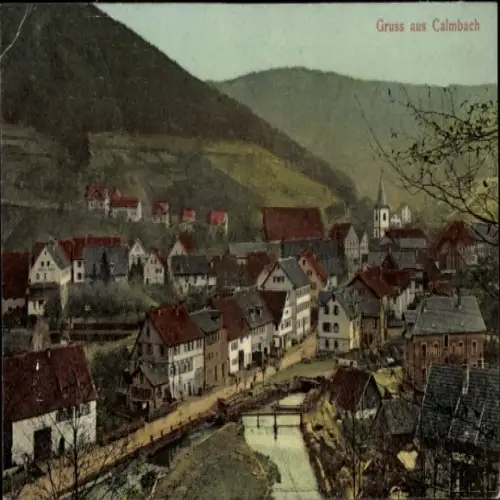 Ak Calmbach Bad Wildbad im Schwarzwald, Gesamtansicht