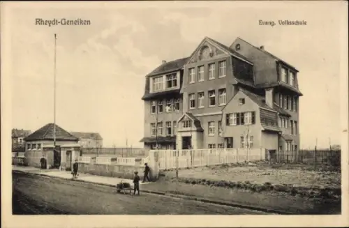 Ak Geneicken Rheydt Mönchengladbach am Niederrhein, Evangelische Volksschule