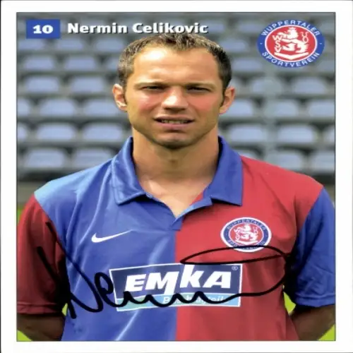 Autogrammkarte Fußballer Nermin Celikovic, Wuppertaler SV, Autogramm