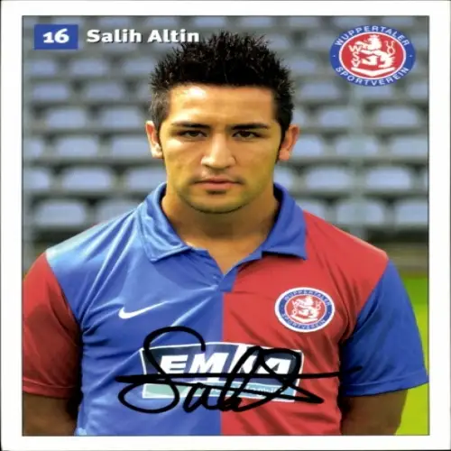 Autogrammkarte Fußballer Salih Altin, Wuppertaler SV, Autogramm