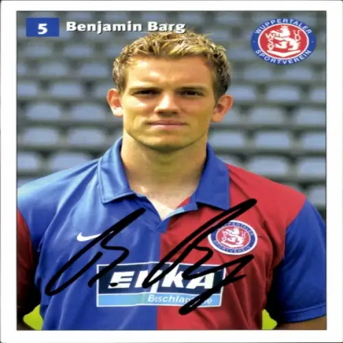 Autogrammkarte Fußballer Benjamin Barg, Wuppertaler SV, Autogramm