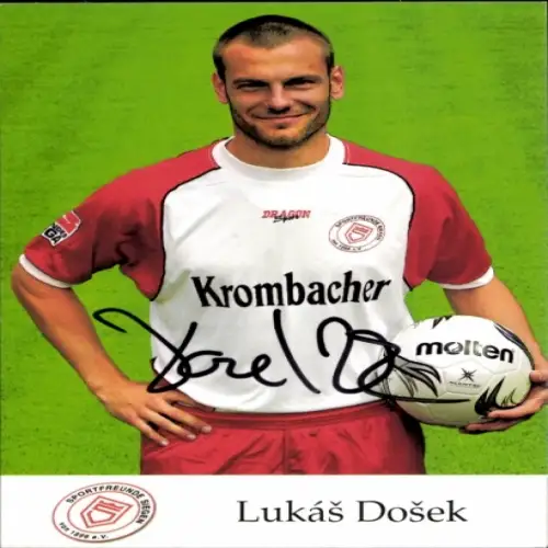 Autogrammkarte Fußballer Lukáš Došek, Sportfreunde Siegen, Autogramm