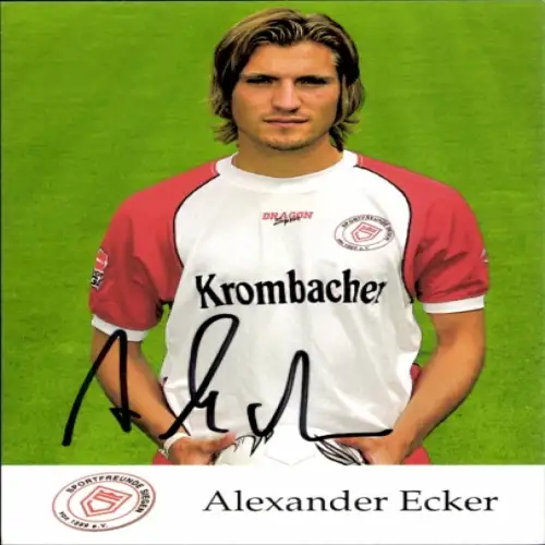 Autogrammkarte Fußballer Alexander Ecker, Sportfreunde Siegen, Autogramm