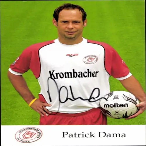 Autogrammkarte Fußballer Patrick Dama, Sportfreunde Siegen, Autogramm