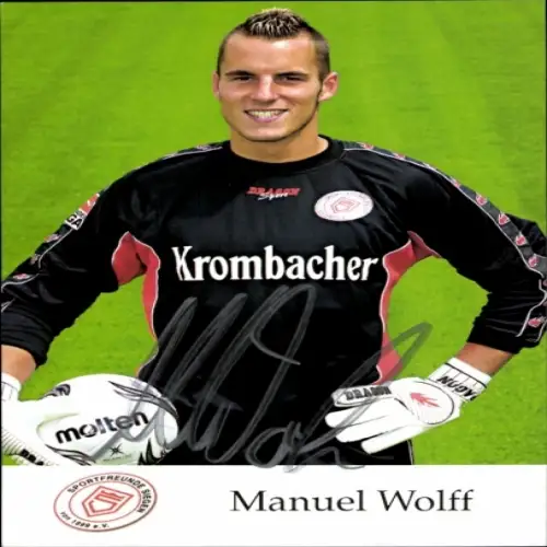 Autogrammkarte Fußballer Manuel Wolff, Sportfreunde Siegen, Autogramm