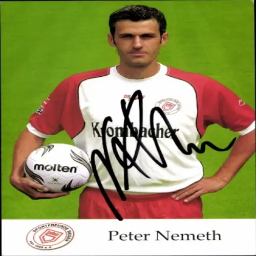 Autogrammkarte Fußballer Peter Nemeth, Sportfreunde Siegen, Autogramm