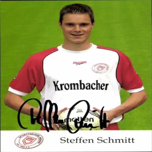 Autogrammkarte Fußballer Steffen Schmitt, Sportfreunde Siegen, Autogramm