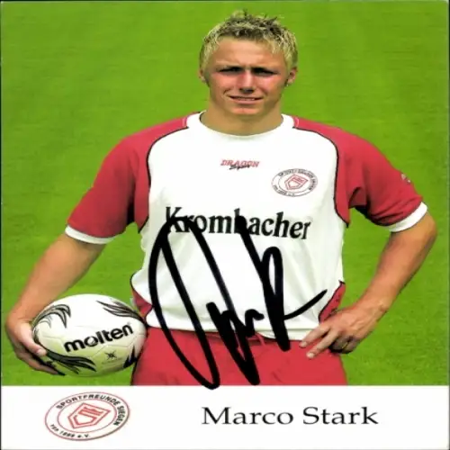 Autogrammkarte Fußballer Marco Stark, Sportfreunde Siegen, Autogramm